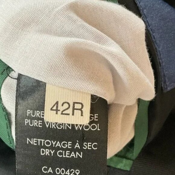 Tommy Hilfiger Blazer Mens Wool Black Dressy Formal Suit Jacket Size 42R - Picture 3 of 5